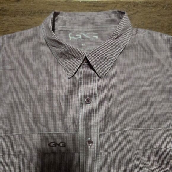 Game Guard Shirt Men's M Maroon Checkered Outdoors Fishing Vented Fishing - Picture 2 of 8